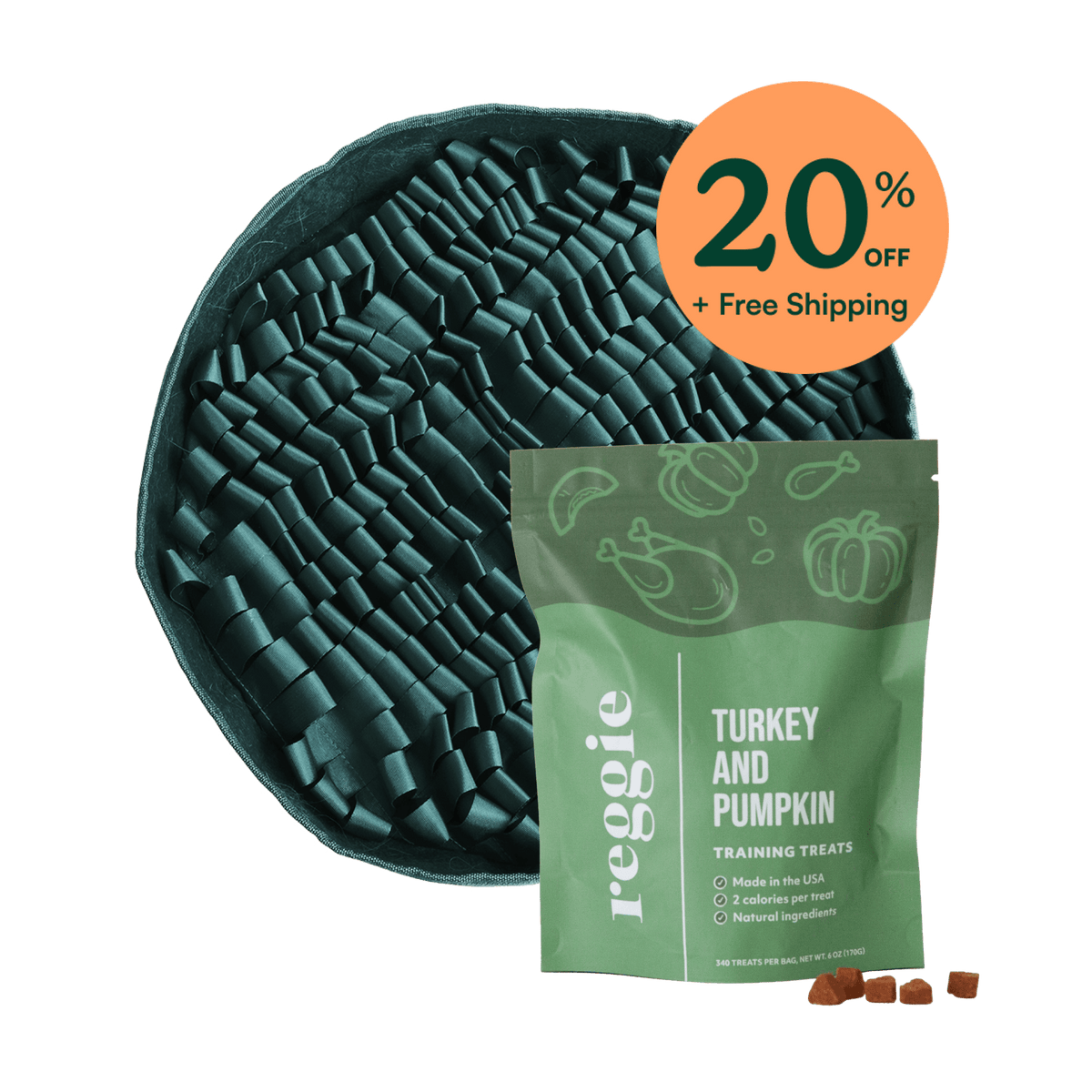 Treat Time Enrichment Kit – Snuffle Mat & Tasty Treats for Dogs